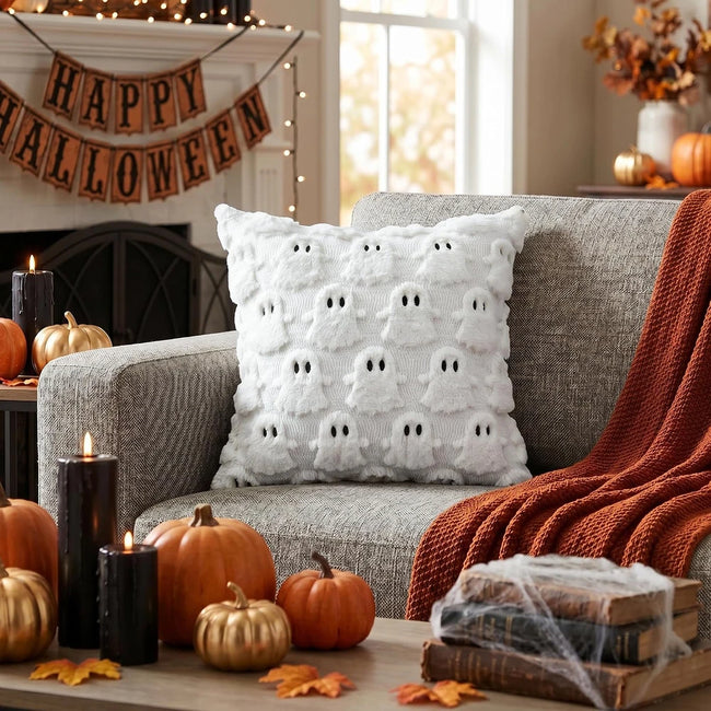 Ghost Throw Pillow Cover Set