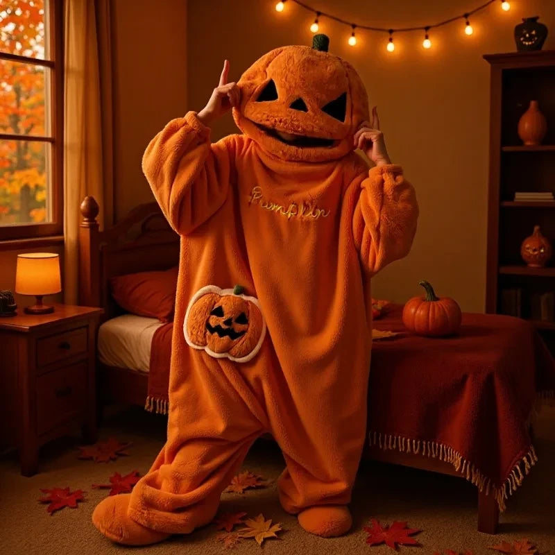 Pumpkin Pocket Fleece Halloween Pajamas